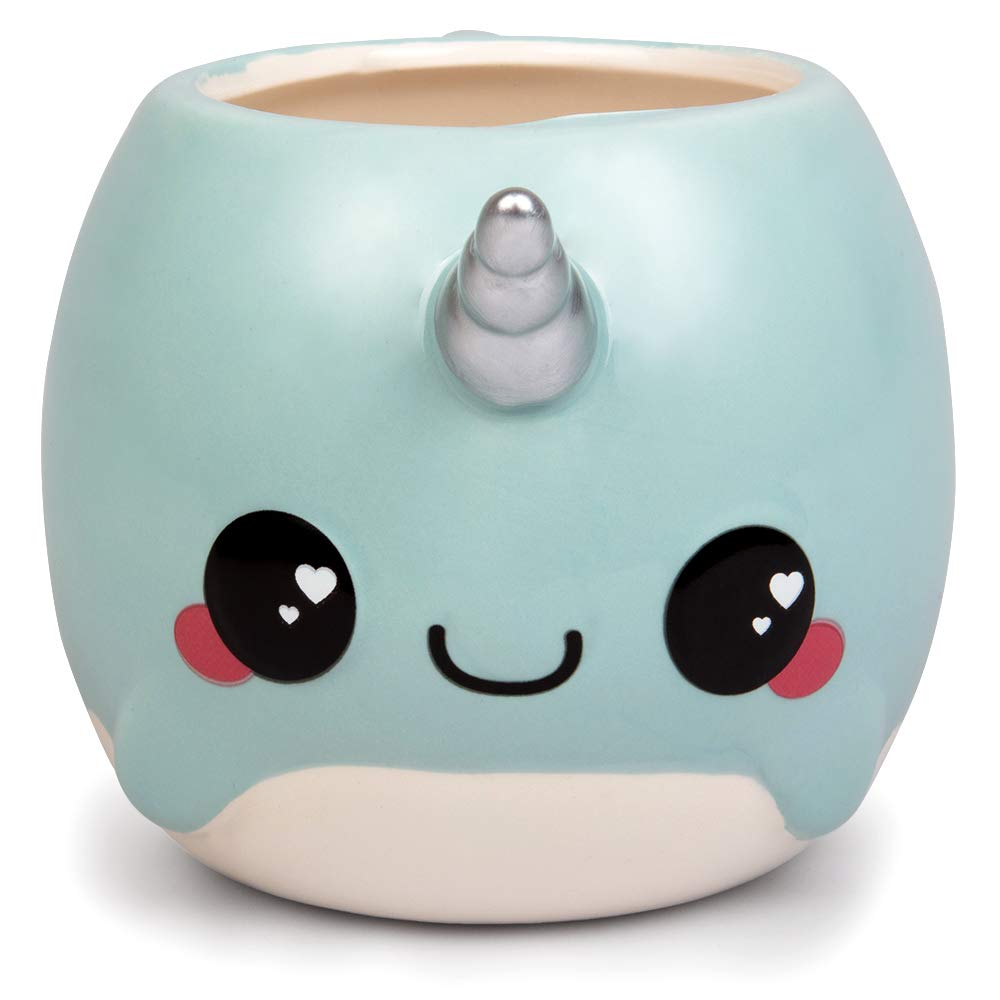 Blue Narwhal Coffee Mug - Cute Unicorn Of The Sea Mug - Great Easter Gift For Kids, Teens & Adults - Ceramic